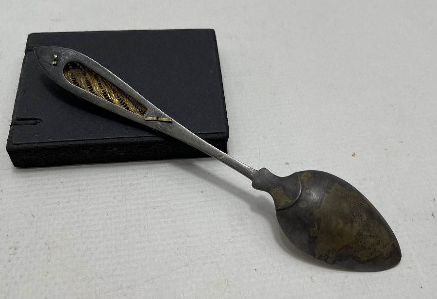 OSMANLI DÖNEMİ İZMİR İŞİ TELKARİ İŞÇİLİKLİ GÜMÜŞ KAŞIK