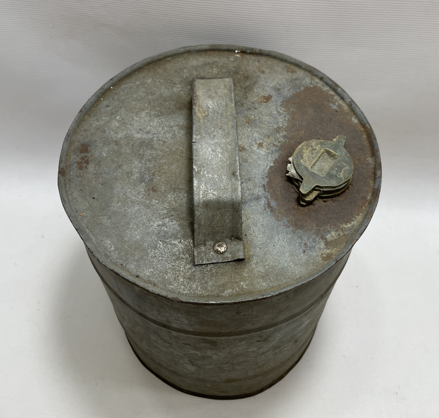 OSMANLI DÖNEMİ KAPAĞI OSMANLICA YAZILI GAZ BİDONU