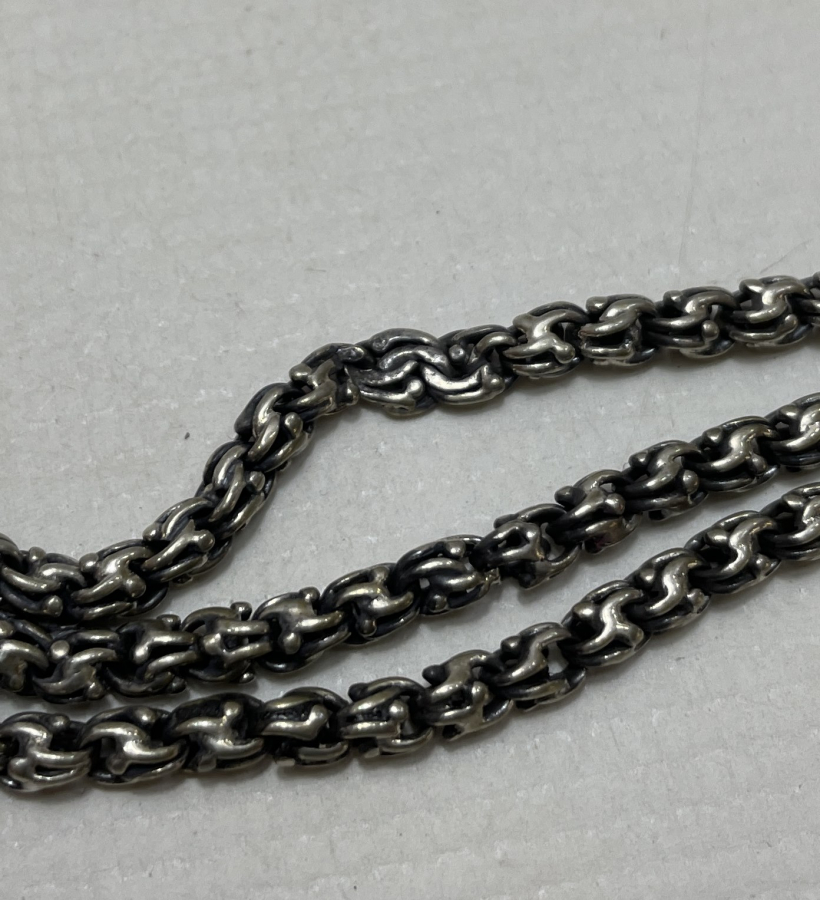 OSMANLI DÖNEMİ NADİR FORMDA GÜMÜŞ ARNAVUT ZİNCİRİ - CEP SAATİ KÖSTEĞİ