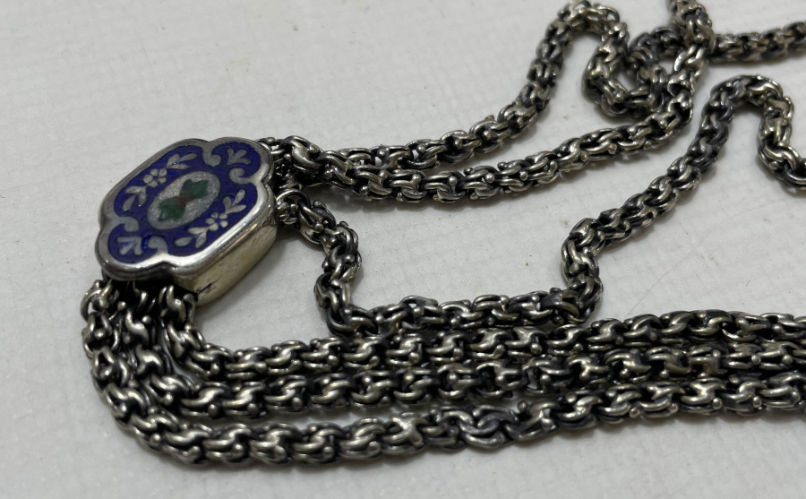 OSMANLI DÖNEMİ NADİR FORMDA GÜMÜŞ ARNAVUT ZİNCİRİ - CEP SAATİ KÖSTEĞİ