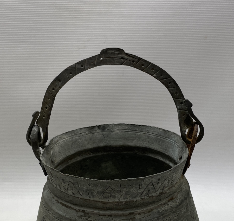 OSMANLI DÖNEMİ YILAN BAŞLI VE İŞLEMELİ BAKRAÇ