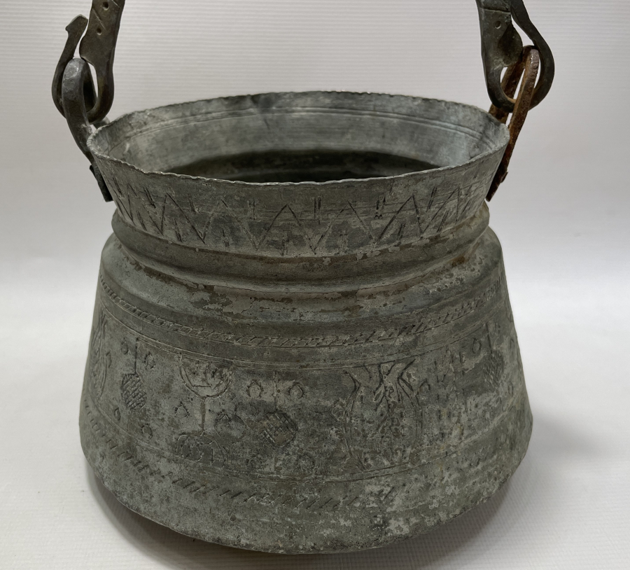 OSMANLI DÖNEMİ YILAN BAŞLI VE İŞLEMELİ BAKRAÇ