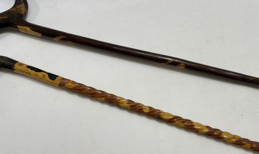 ÖZEL YAPIM 2 ADET DEVREK İŞİ BASTON