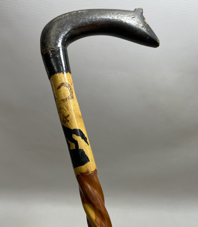 ÖZEL YAPIM 2 ADET DEVREK İŞİ BASTON