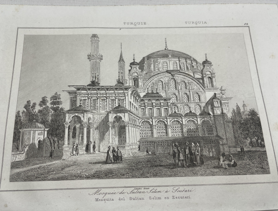 SULTAN SELİM CAMİİ GÖRSELLİ OSMANLI DÖNEMİ GRAVÜR