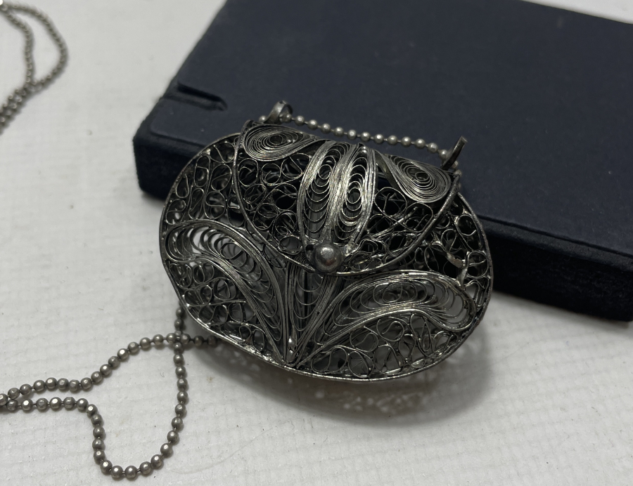 TELKARİ İŞÇİLİKLİ ANTİKA MİNİ ÇANTA