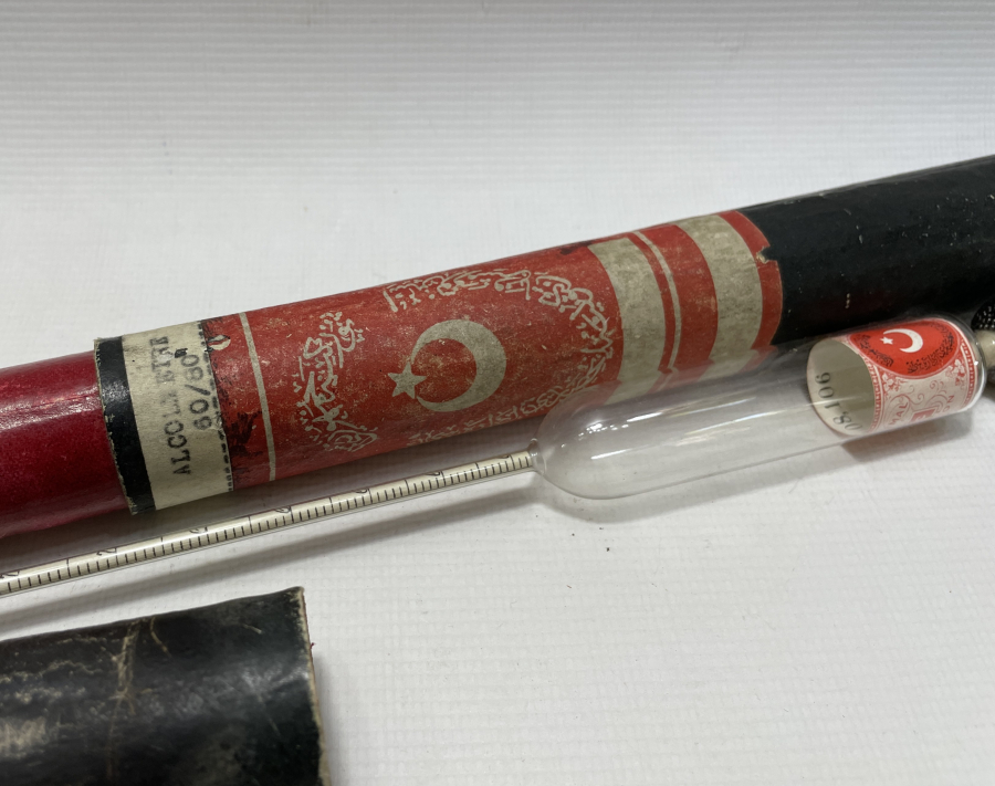 ÜZERLERİ OSMANLICA YAZILI ÇOK NADİR ALCOMETRE