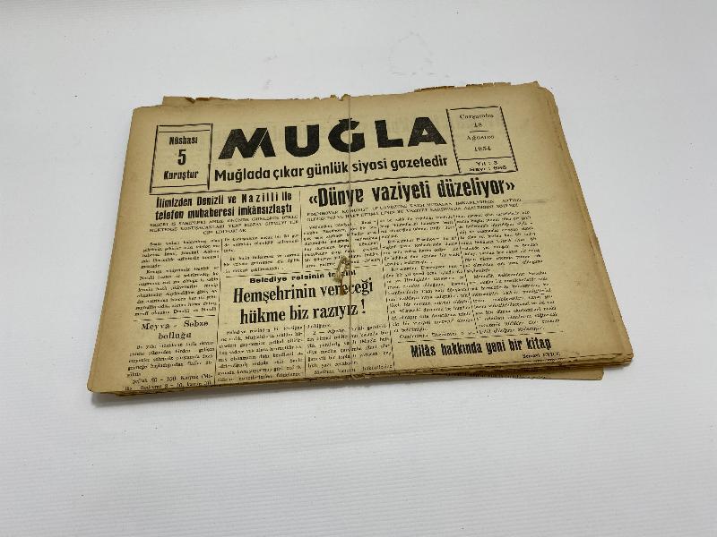 1954 TARİHLİ 18 ADET MUĞLA GAZETESİ 