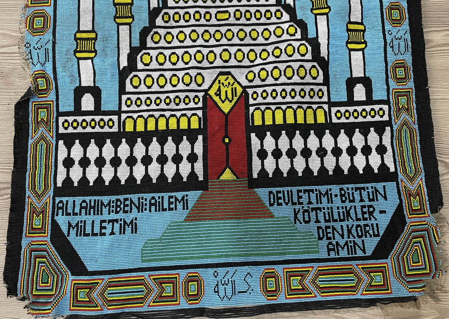 DEV BOY ÇOK NADİR OPAL BONCUK İŞİ SECCADE