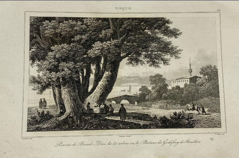 OSMANLI DÖNEM GRAVÜR: BÜYÜKDERE KIRKAĞAÇ