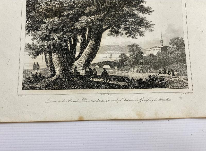 OSMANLI DÖNEM GRAVÜR: BÜYÜKDERE KIRKAĞAÇ