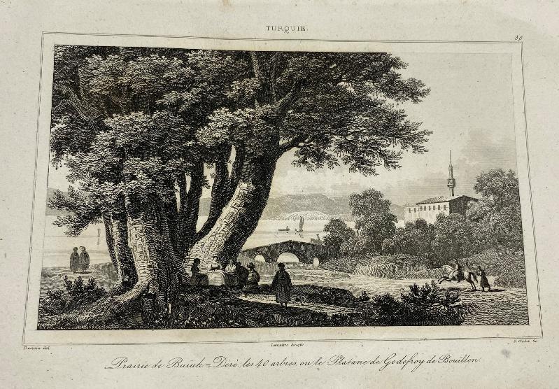 OSMANLI DÖNEM GRAVÜR: BÜYÜKDERE KIRKAĞAÇ