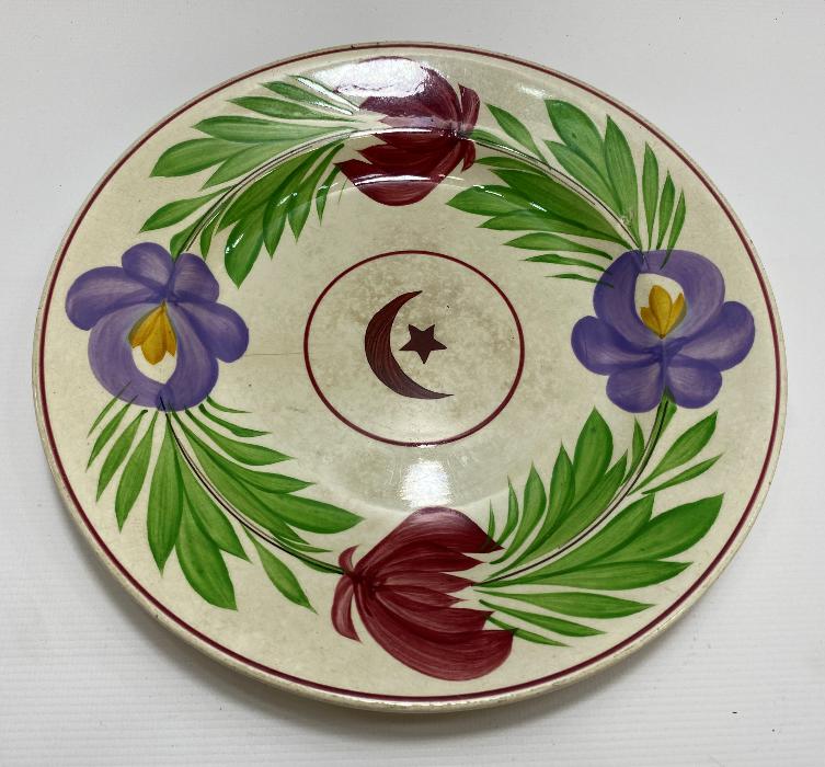 OSMANLI DÖNEMİ AY YILDIZLI PORSELEN TABAK 