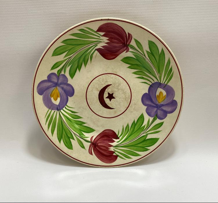 OSMANLI DÖNEMİ AY YILDIZLI PORSELEN TABAK 