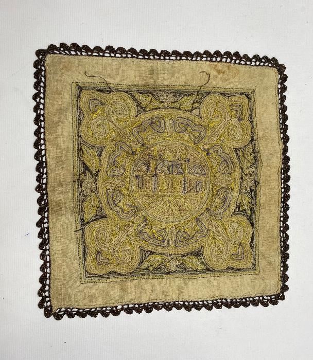 OSMANLI DÖNEMİ AYASOFYA CAMİİ RESİMLİ SUZENİ ÖRTÜ 