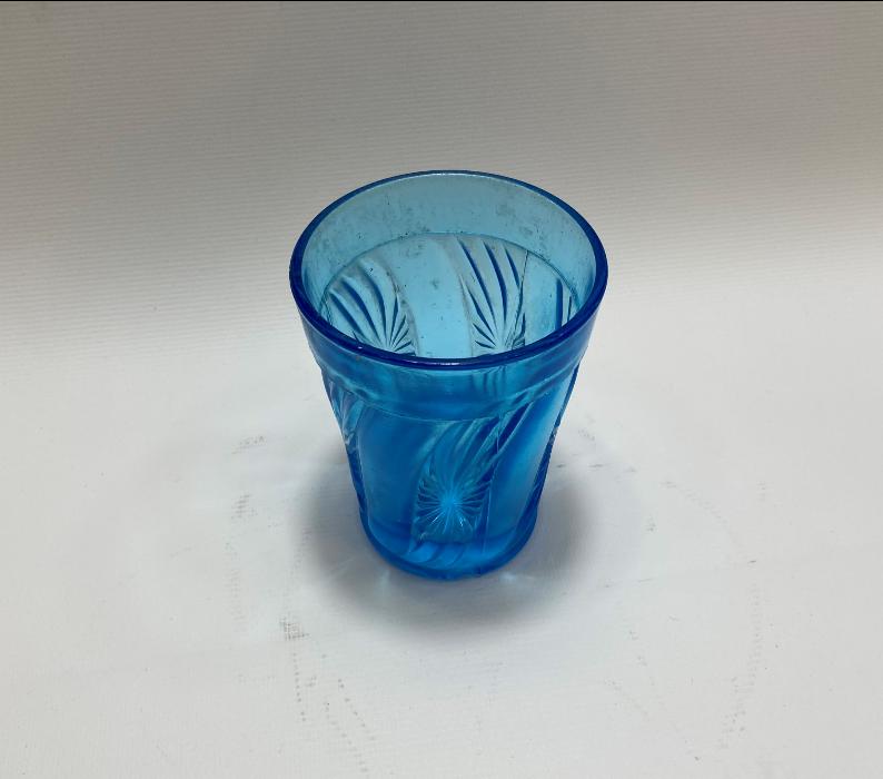 OSMANLI DÖNEMİ KRİSTAL MAVİ CAM BARDAK