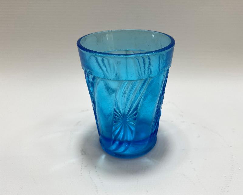 OSMANLI DÖNEMİ KRİSTAL MAVİ CAM BARDAK