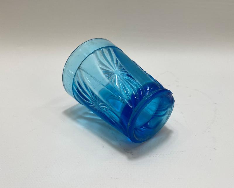 OSMANLI DÖNEMİ KRİSTAL MAVİ CAM BARDAK