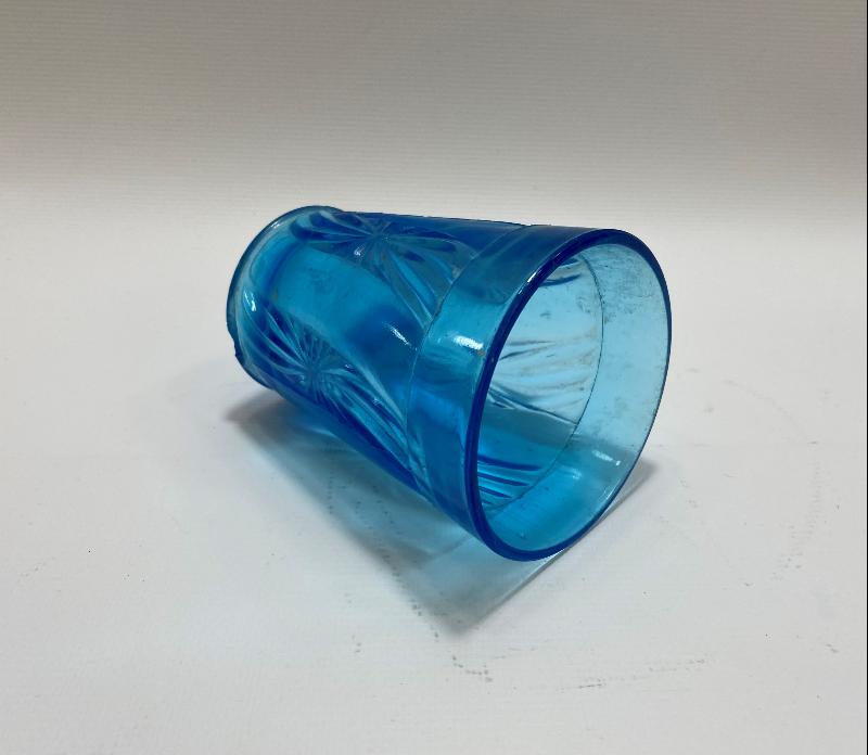 OSMANLI DÖNEMİ KRİSTAL MAVİ CAM BARDAK