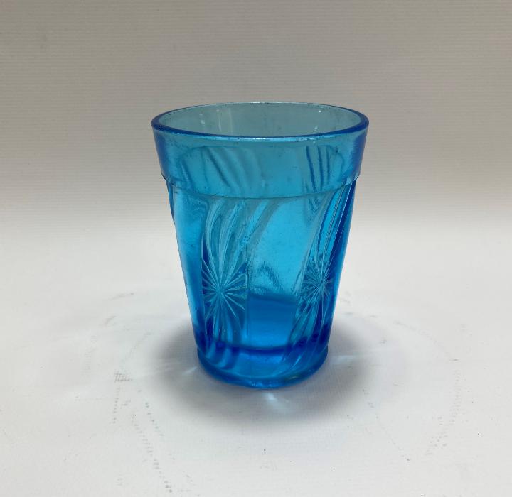 OSMANLI DÖNEMİ KRİSTAL MAVİ CAM BARDAK