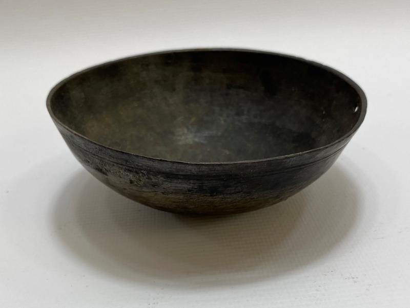 OSMANLI DÖNEMİ YUVARLAK FORMLU BRONZ KASE 