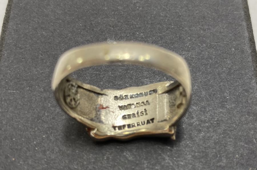 MİNELİ VE AY YILDIZLI GÜMÜŞ YÜZÜK