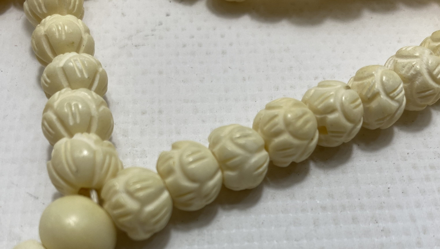 OSMANLI DÖNEMİ İŞLEMELİ FİL DİŞİ NAMAZ TESBİHİ