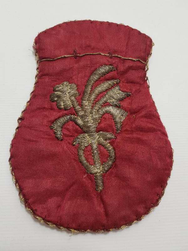 OSMANLI DÖNEMİ SIRMA İŞÇİLİKLİ İPEK PARA KESESİ 