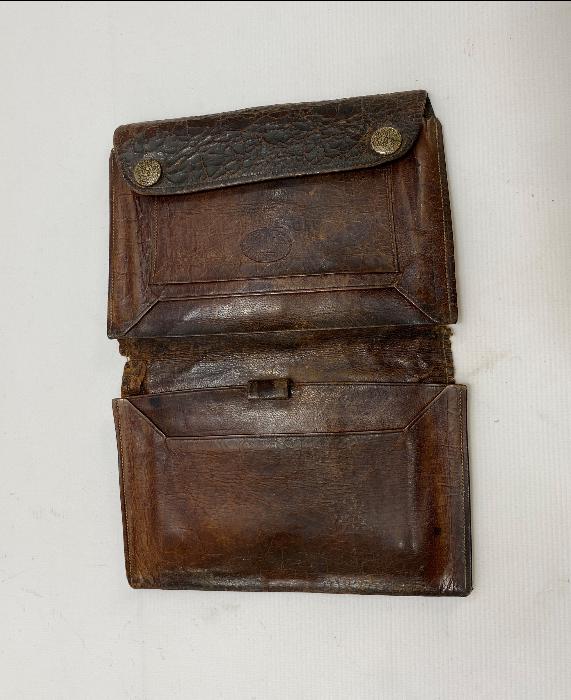 KURTULUŞ SAVAŞI DÖNEMİ OSMANLICA YAZILI SUBAY İŞİ DERİ CÜZDAN