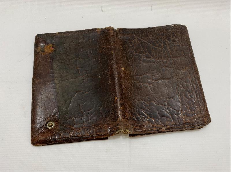 KURTULUŞ SAVAŞI DÖNEMİ OSMANLICA YAZILI SUBAY İŞİ DERİ CÜZDAN