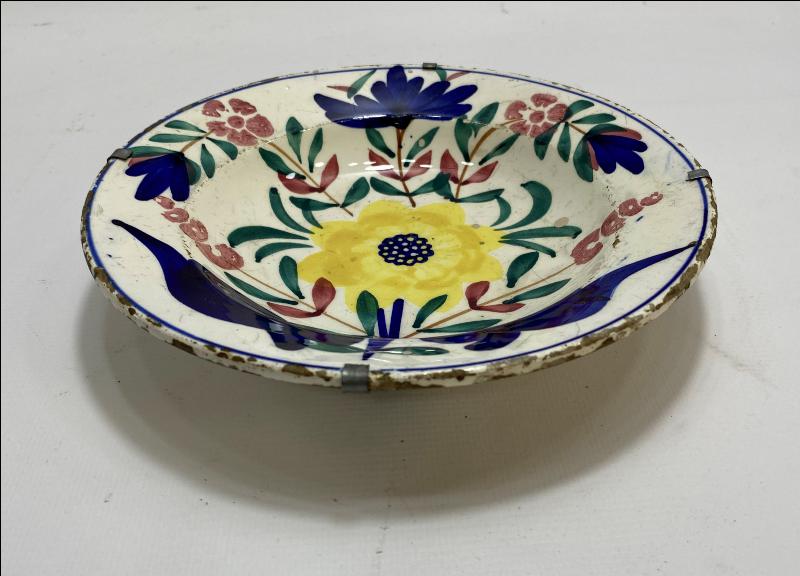 OSMANLI DÖNEMİ ÇİÇEKLİ PORSELEN TABAK 