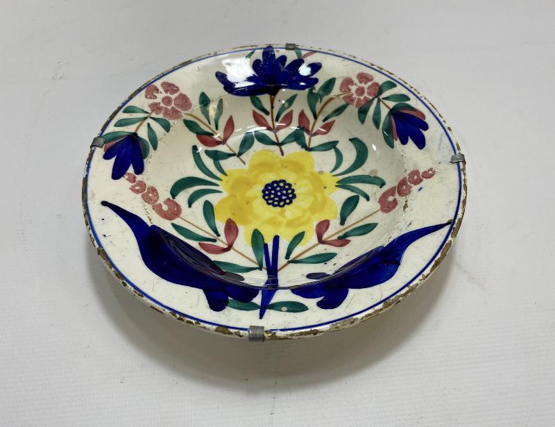 OSMANLI DÖNEMİ ÇİÇEKLİ PORSELEN TABAK 