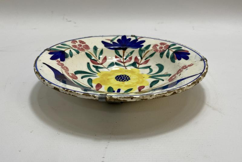 OSMANLI DÖNEMİ ÇİÇEKLİ PORSELEN TABAK 