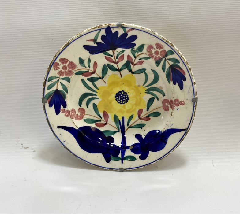 OSMANLI DÖNEMİ ÇİÇEKLİ PORSELEN TABAK 