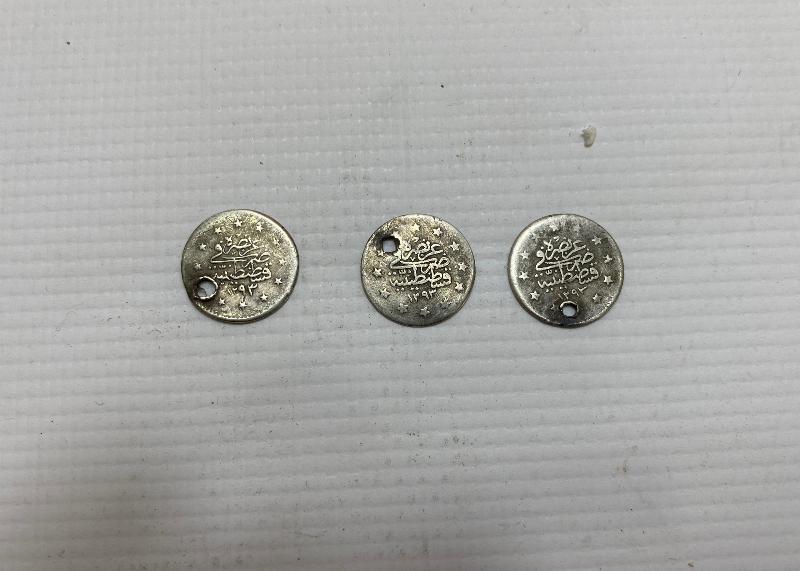 SULTAN ABDÜLHAMİD DÖNEMİ 3 ADET 1 KURUŞ GÜMÜŞ PARA