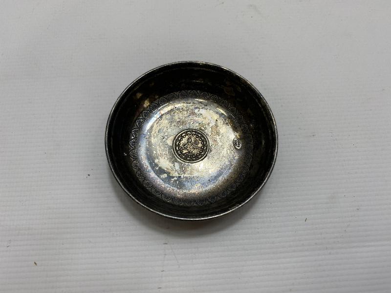 TUĞRALI GÜMÜŞ KINA TASI 