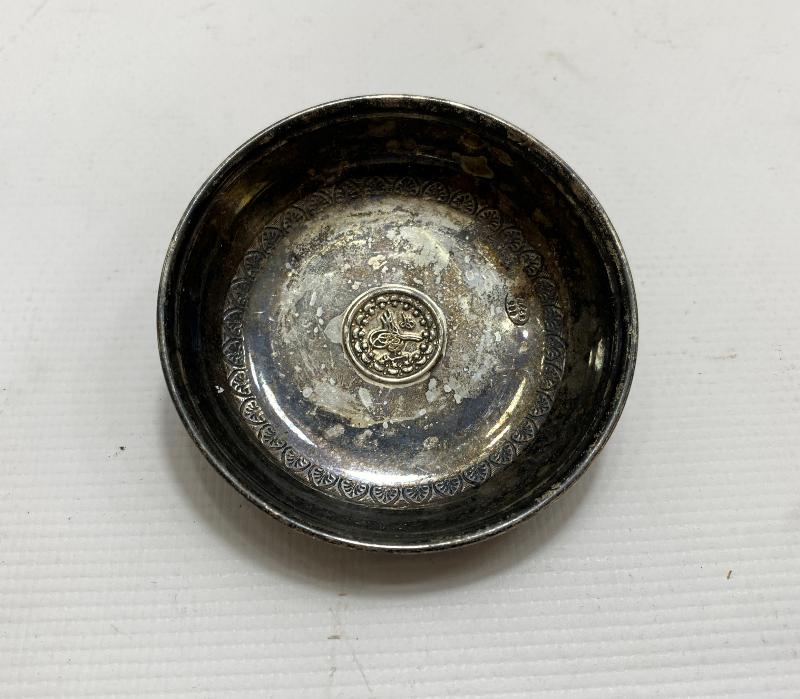 TUĞRALI GÜMÜŞ KINA TASI 