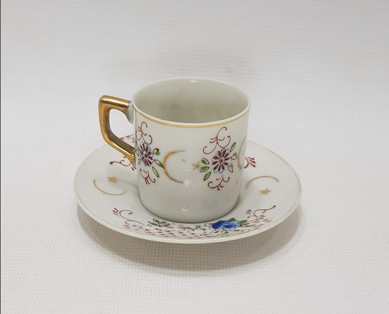 OSMANLI DÖNEMİ AY YILDIZLI PORSELEN KAHVE FİNCANI