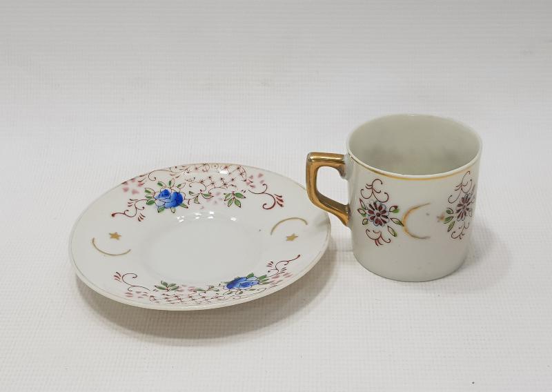 OSMANLI DÖNEMİ AY YILDIZLI PORSELEN KAHVE FİNCANI