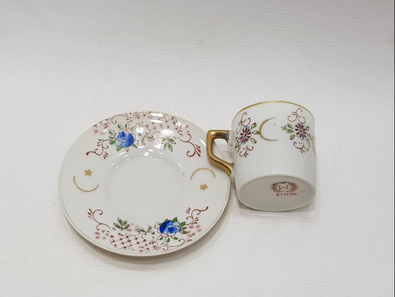 OSMANLI DÖNEMİ AY YILDIZLI PORSELEN KAHVE FİNCANI