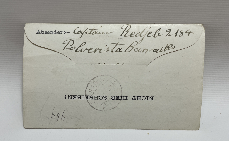 1. DÜNYA SAVAŞI DÖNEMİ ESİR TÜRK ASKERİNİN YAZDIĞI MEKTUP