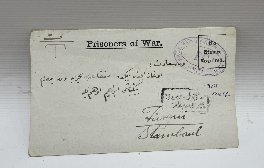 1. DÜNYA SAVAŞI DÖNEMİ ESİR TÜRK ASKERİNİN YAZDIĞI MEKTUP