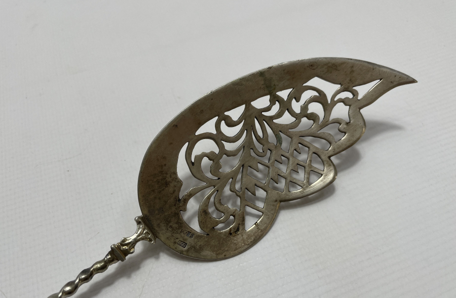 ANTİKA GÜMÜŞ PASTA SPATULASI