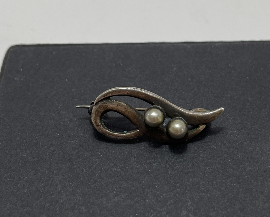 ANTİKA ÖZEL YAPIM GÜMÜŞ BROŞ