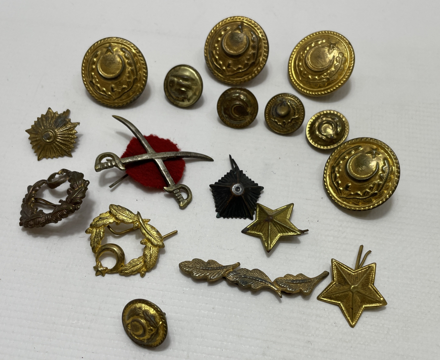 ANTİKA SUBAY BRÖVE ROZET VE KOKART LOTU