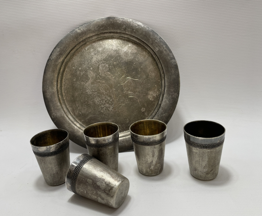 GÜMÜŞ KAPLAMA ANTİKA LİKÖR TAKIMI