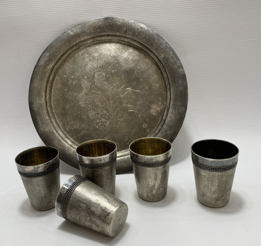 GÜMÜŞ KAPLAMA ANTİKA LİKÖR TAKIMI