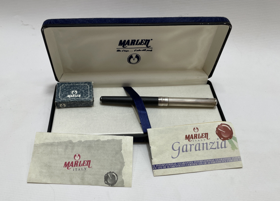 MARLEN MARKA ORJİNAL KUTUSUNDA GÜMÜŞ DOLMA KALEM