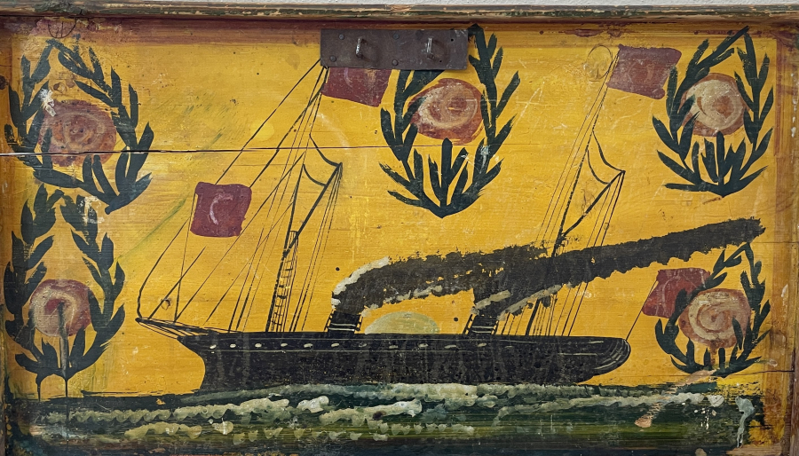 OSMANLI DÖNEMİ GEMİLİ SANDIK KAPAĞI