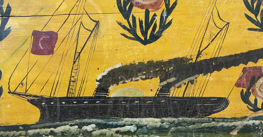 OSMANLI DÖNEMİ GEMİLİ SANDIK KAPAĞI